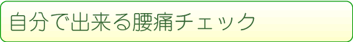 自分で出来る腰痛チェック